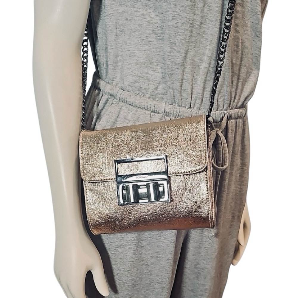 💚 Topshop Rose Gold Crossbody Bag with Chain